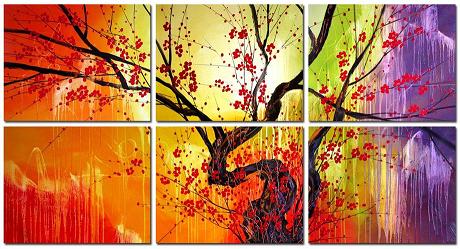 Dafen Oil Painting on canvas flowers -set415